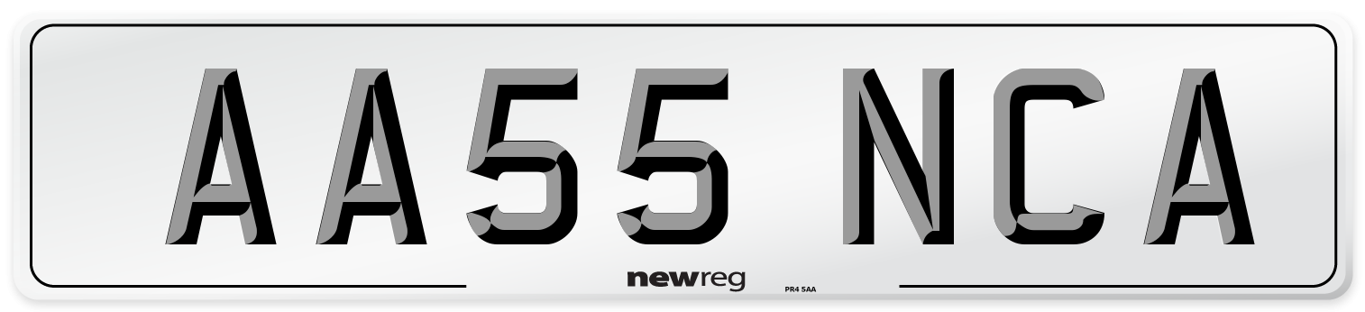 AA55 NCA Number Plate from New Reg